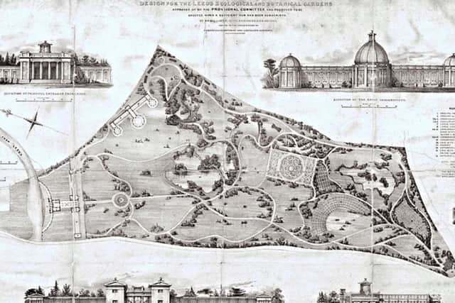 The original plans for the Leeds Zoological and Botanical Gardens (photo: Leeds City Council).