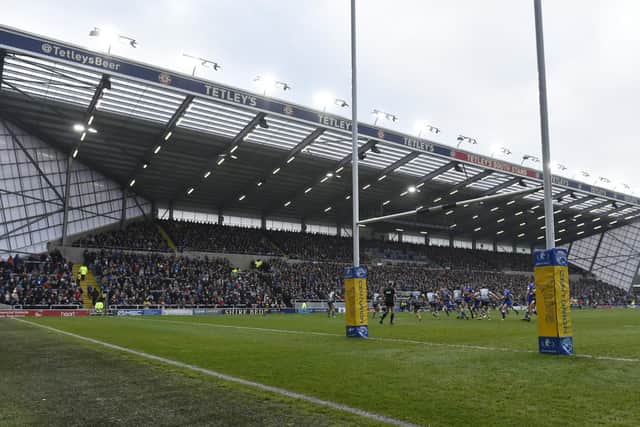 Kevin Sinfield says rugby league needs crowds back. Picture by Steve Riding.
