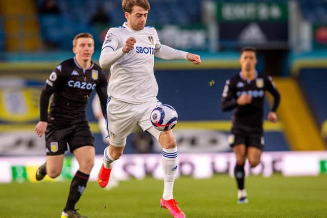 Leeds United striker Patrick Bamford in action against Aston Villa. Pic: Bruce Rollinson