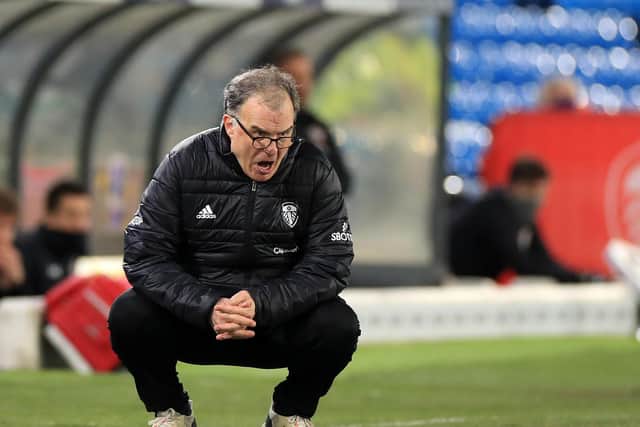 ONE STEP AT A TIME: Says Leeds United head coach Marcelo Bielsa. Photo by Mike Egerton - Pool/Getty Images.