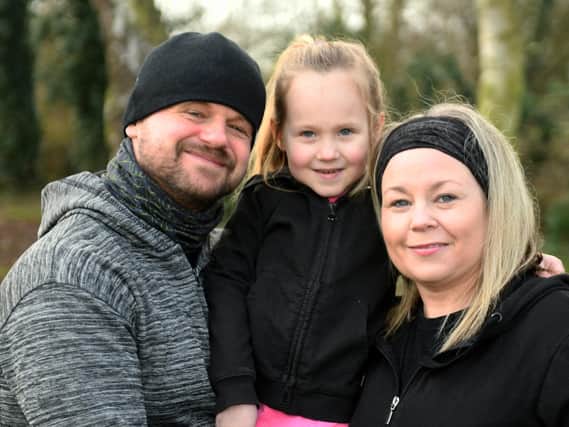 Mick and Emma Biutterfield with their daughter Ada, five, from Allerton Bywater .

Photo: Gary Longbottom