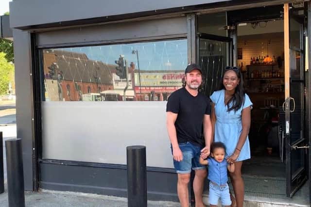 The owners of The Assembly bars, Stephanie and Matthew Cliffe, with their two-year-old son Cassius