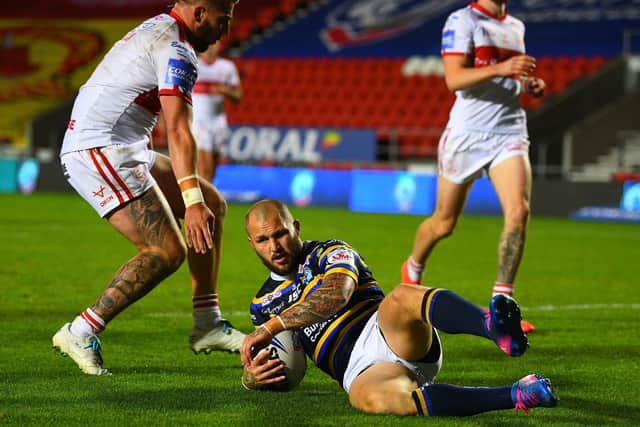 This try against Hull KR was one of four scored by Luke Briscoe last year. Picture by Jonathan Gawthorpe.