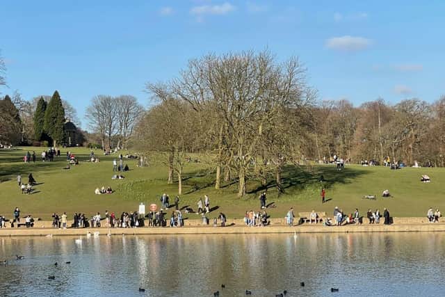 Leeds residents said the park was 'rammed' over the weekend