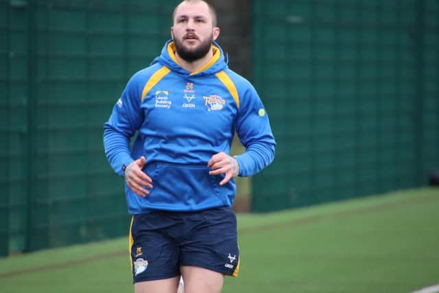 Luke Briscoe at training. Picture by Phil Daly/Leeds Rhinos.