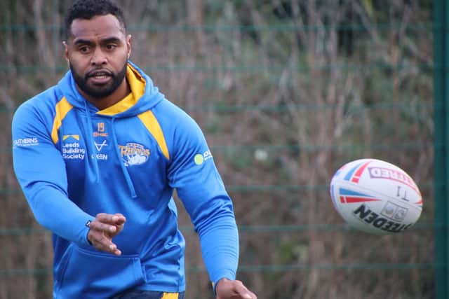 King Vuniyayawa at training. Picture by Phil Daly/Leeds Rhinos.