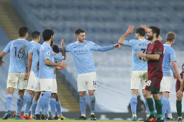 Manchester City in action against Wolves. Pic: Getty