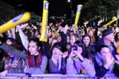 Spectators at the Leeds Lights switch-on in 2013.