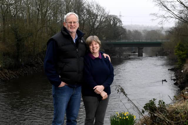 Martin and Fiona Hughes pictured outside their home at Horsforth.

Photo:  Simon Hulme