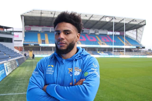 Kyle Eastmond in his new surroundings at Headingley on Wednesday. Picture by Phil Daly/Leeds Rhinos.
