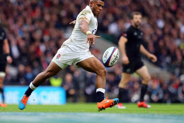 Kyle Eastmond in rugby union action for England against the All Blacks in 2014. Picture by Chris Fuller/PA Wire.