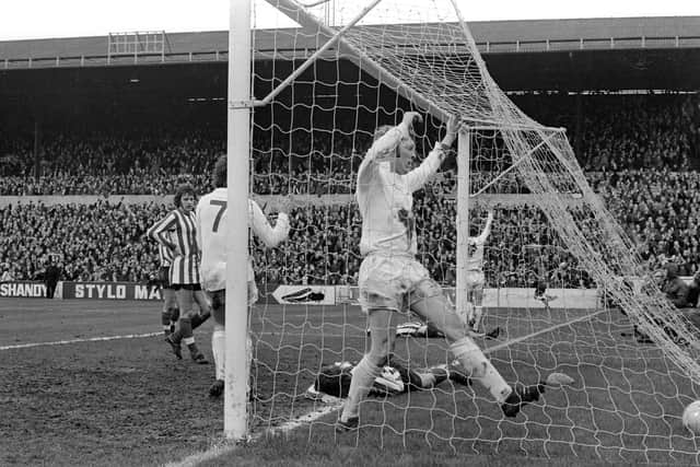 UNSTOPPABLE: Leeds United thumped Southampton 7-0 at Elland Road on March 4, 1972. Picture by Varleys.