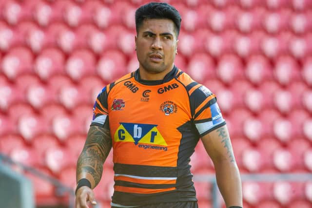 The Achilles injury suffered by Sosaia Feki - pictured during his lone appearance of 2020, against Hull - has been the only blot on Tigers' pre-season. Picture by Tony Johnson.