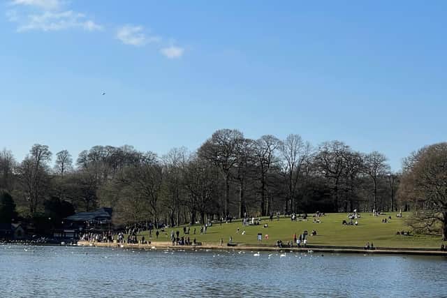 Crowds gathered at the north Leeds park in the sunshine last weekend