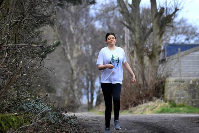 Lizzie plans to complete her final 5k run on March 27 - her 14th birthday. Picture: Simon Hulme