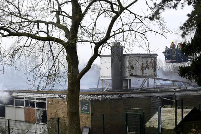 A large fire broke out at the former Elmete Wood School in Roundhay at 6pm on Saturday