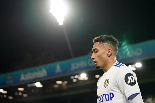 DAZZLING: Leeds United winger Raphinha, pictured during last month's 2-0 victory at home to Crystal Palace. Photo by Jon Super - Pool/Getty Images.