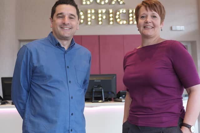 Paul Robinson and Caroline Routh at the Stephen Joseph Theatre