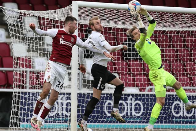 Leeds United loanee Ryan Edmondson in action for Northampton Town. Pic: Getty