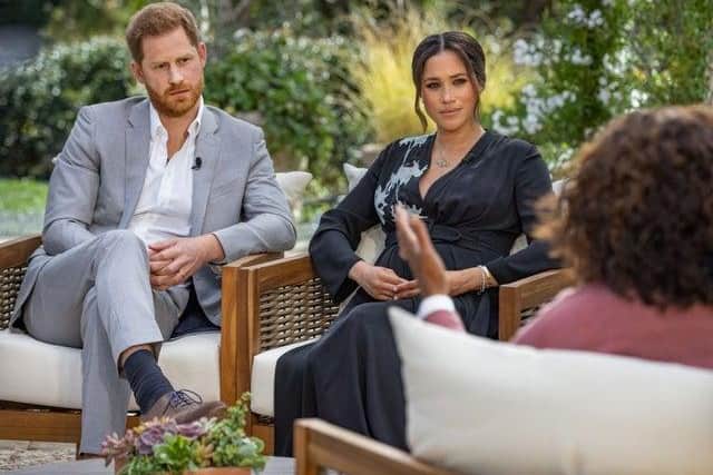 Harry and Meghan spoke to Oprah in an interview which will be broadcast on ITV1 at 9pm