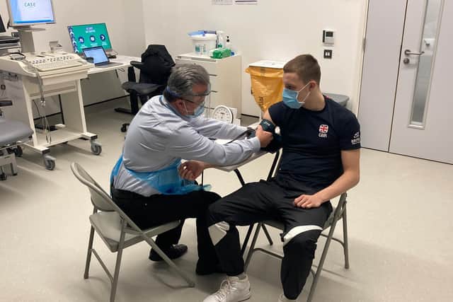 .Triathletes have attended the University’s Carnegie School of Sport for their athlete pre-participation examination.