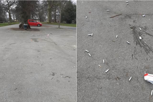 Alan Castlehouse found these gas canisters strewn all over a Leeds park