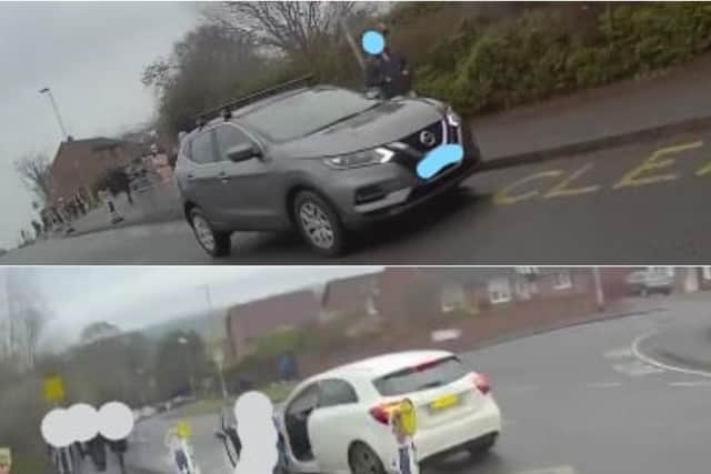Parents were fined for parking up outside Churwell Primary School.