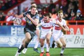 Michael Shenton on the charge for Tigers at Hull KR last season. Picture by Jonathan Gawthorpe.
