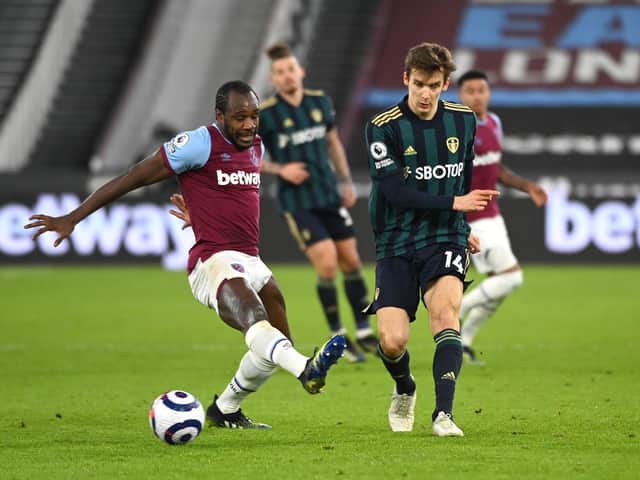 BIG ISSUE - Diego Llorente struggled at set-pieces for Leeds United at West Ham but there were positive elements to his performance. Pic: Getty