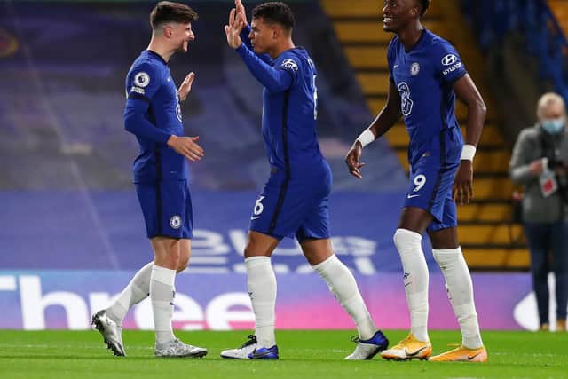DOUBLE BLOW: Chelsea duo Thiago Silva, centre, and Tammy Abraham, right, will both miss Saturday's Premier League clash against Leeds United at Elland Road. Photo by Catherine Ivill/Getty Images.