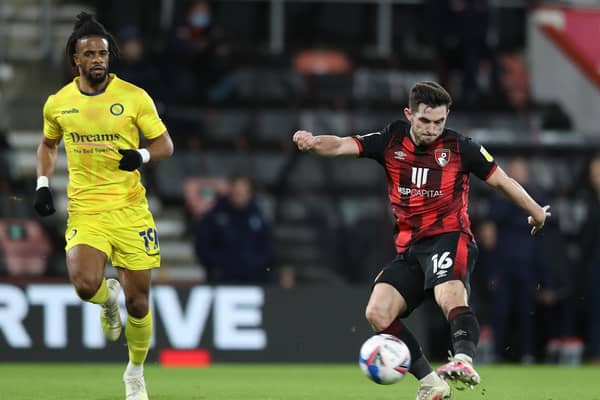 SEASON OVER: For Bournemouth's former Leeds United midfielder Lewis Cook, right. Photo by Naomi Baker/Getty Images.