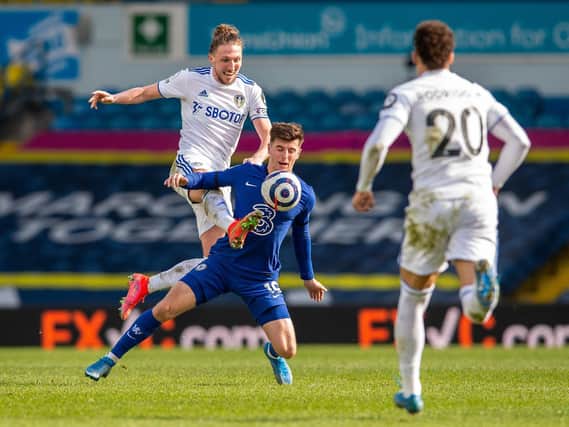 Leeds United defender Luke Ayling in action against Chelsea. Pic: Bruce Rollinson