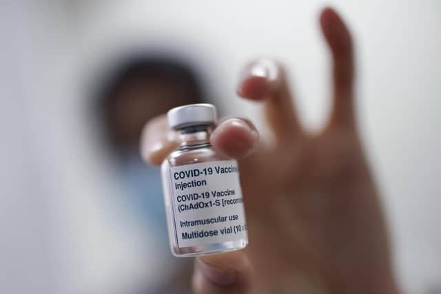 A vial of the Oxford/AstraZeneca coronavirus vaccine (photo: PA).
