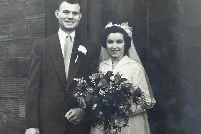Ken and Margery Aveyard on their wedding day on March 17 1956.