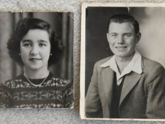 The photographs teenage sweethearts Margery Heaton and Ken Aveyard gave each other after meeting in 1950.
