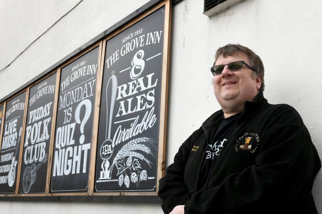 Tony Jenkins Chairman of the Leeds branch of CAMRA outside The Grove pub in Holbeck, Leeds.

Photo: Gary Longbottom