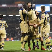 Leeds United celebrate at Craven Cottage in 2015. Pic: Getty
