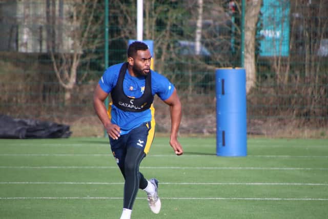 King Vuniyayawa in training. Picture by Phil Daly/Leeds Rhinos.