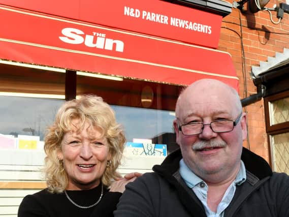Debra and Neil Parker of N & D Parker Newsagents, Beeston, Leeds.

Photo: Gary Longbottom