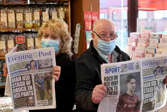 Debra and Neil Parker of N & D Parker Newsagents, Beeston, Leeds.

Photo: Gary Longbottom