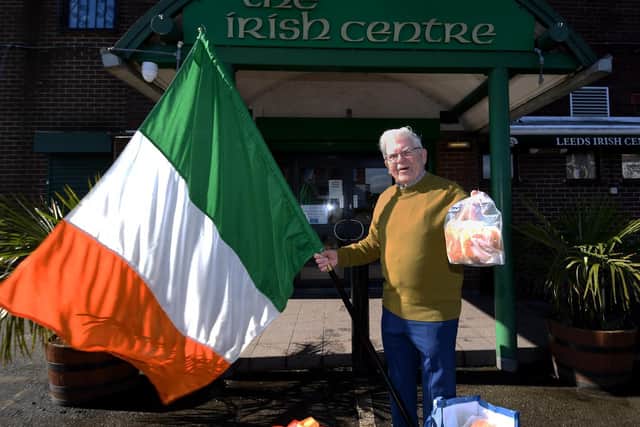 Leeds Irish Centre has been flying the flag for Ireland and its spirit during the lockdown. Pictured is centre manager Tommy McLoughlin.