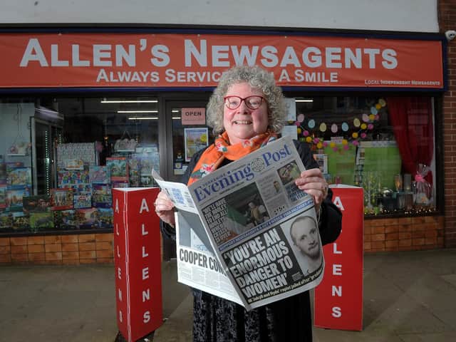 Tracey Lally pictured outside Allen's Newsagents, Commercial Street, Rothwell.

Photo: Simon Hulme