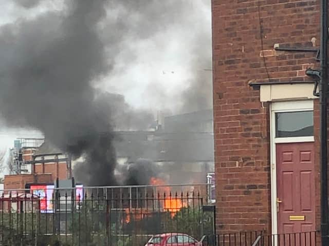 The fire in York Road, Leeds