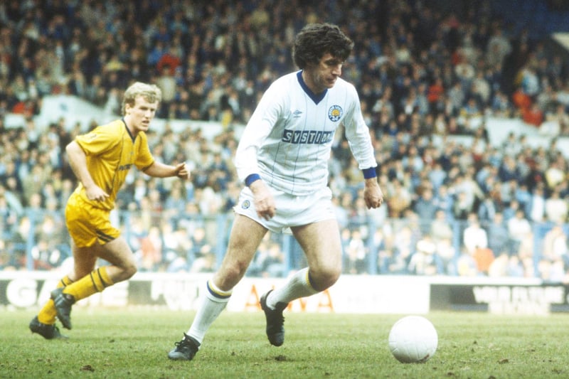 Peter Lorimer in action for Leeds during the 1980s.