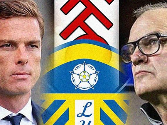 CLASH AT THE COTTAGE: Fulham boss Scott Parker, left, and Leeds United head coach Marcelo Bielsa, right. Graphic by Graeme Bandeira.