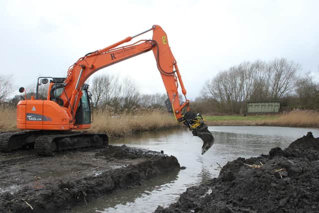 Evacuation work at Rodley Nature Reserve.
