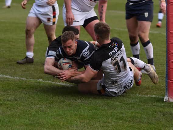 Connor Jones scores Rovers' first try. Picture by Dec Hayes Photography/Featherstone Rovers,