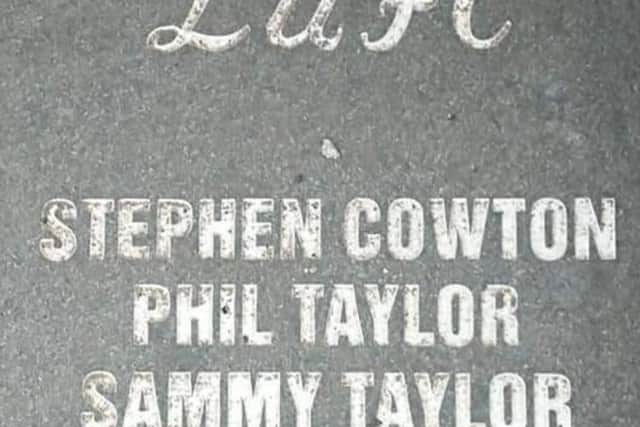 Phil's name is on a plaque at Elland Road