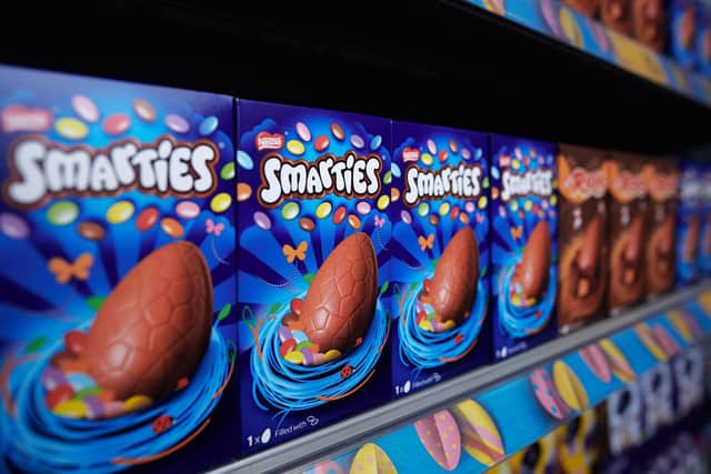 Donations include the popular Smarties Easter eggs