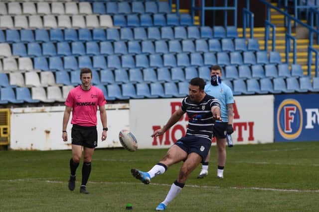 Craig Hall scored a try, six conversions and a drop goal for Rovers. Picture by Dec Hayes/Featherstone Rovers.